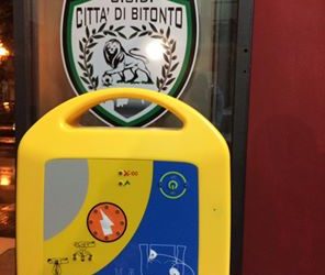 Sicurezza in campo, l’USD Città di Bitonto si dota di un defibrillatore