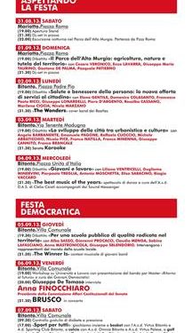 E’ festa per il Partito Democratico. Ecco il programma