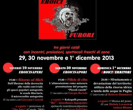 La rassegna “Eroici furori” al Circolo “Giordano Bruno” di Bitonto