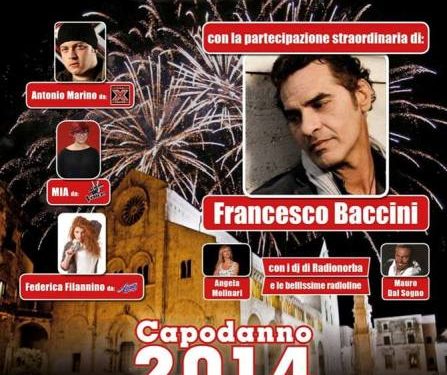 Capodanno in piazza winter show. Sul palco, in piazza Cattedrale, Francesco Baccini