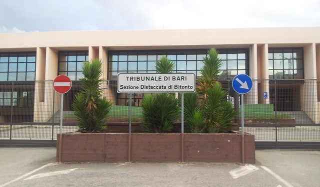Tribunale di Bitonto, addio anche agli uffici del giudice di pace
