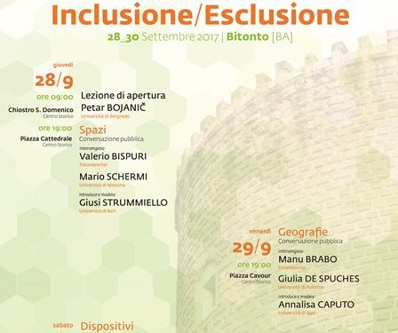 Prosegue la terza edizione di Filosofi in Città. Seconda giornata dedicata alle Geografie dell’Inclusione/Esclusione