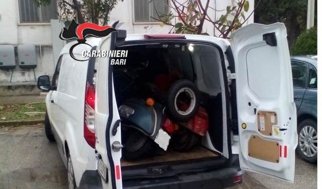 Pasquetta con furto e arresto per due bitontini. Rubano due ciclomotori e vengono acciuffati dai Carabinieri