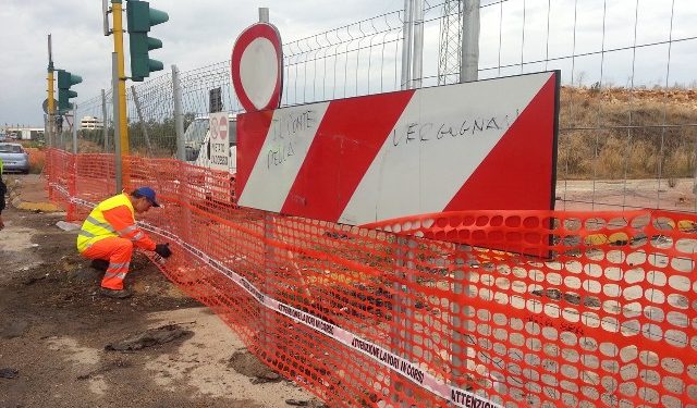 Costruzione del sovrappasso sulla Sp 119 “Palo – Bitonto”. Traffico deviato fino al 23 dicembre
