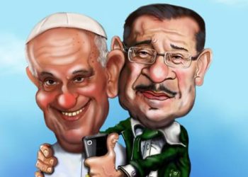 La Vignetta/Da Mons. Savino a Papa Francesco. Michele Daucelli colpisce ancora col SELfie