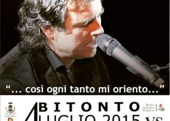 Franco Fasano in concerto (gratuito) a Bitonto per il Parco delle Arti