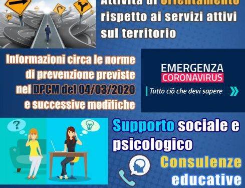 Coronavirus. Il Centro “Famiglie in Comune” apre canale di ascolto e assistenza psicologica