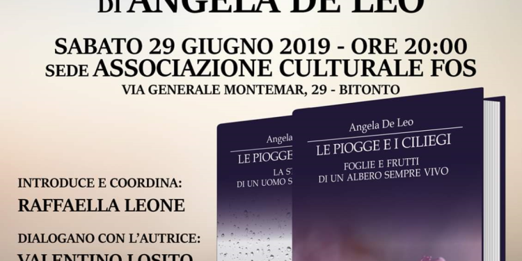 Si presenta oggi “Le piogge e i ciliegi”, l’ultimo libro di Angela De Leo