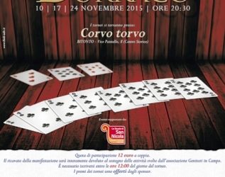 Tre serate di burraco all’insegna della solidarietà con l’associazione “Genitori in campo”