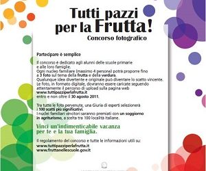 Più frutta nelle scuole, ecco il concorso fotografico “Tutti pazzi per la frutta!”