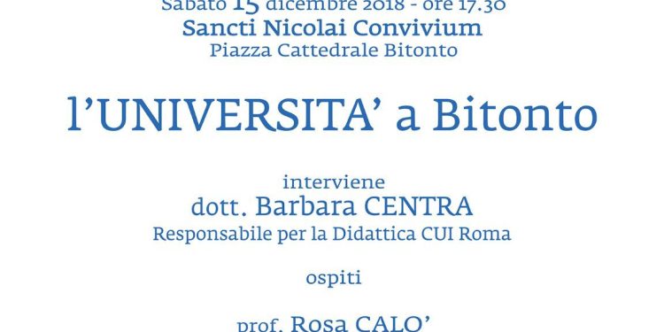 L’Università a Bitonto. L’European Language School presenta il Consorzio Universitario Internazionale