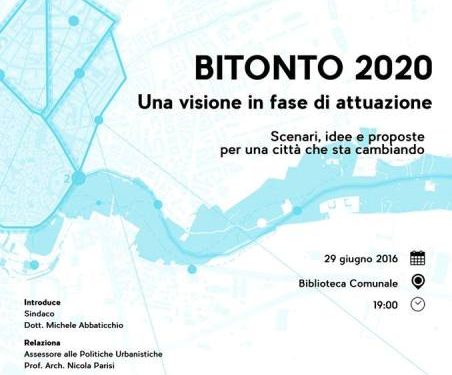 Scenari, idee e proposte per una città che cambia:”Bitonto 2020. Una visione in fase di attuazione”