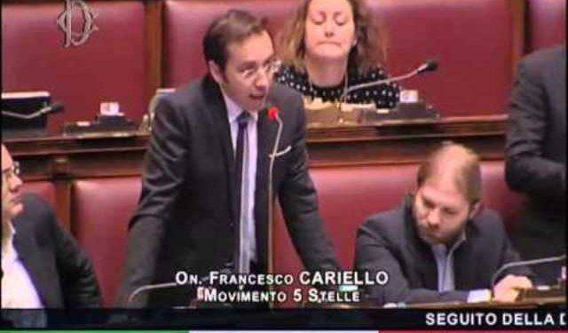Cariello (M5S) presenta un’interrogazione, il Governo non risponde: “Intervenga presidente Boldrini”