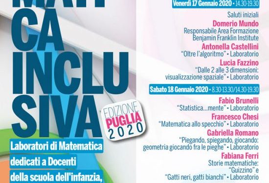 “Matematica al potere”, il corso di formazione del Benjamin Franklin Institute