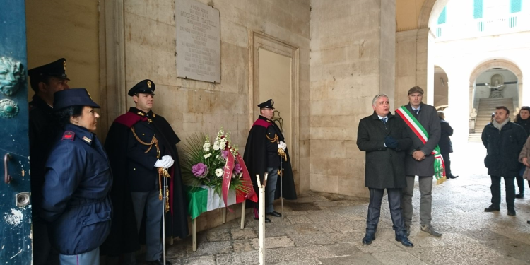 Il ricordo di Michele Tatulli. Il questore vicario Peluso: “Conservare la memoria è un dovere”
