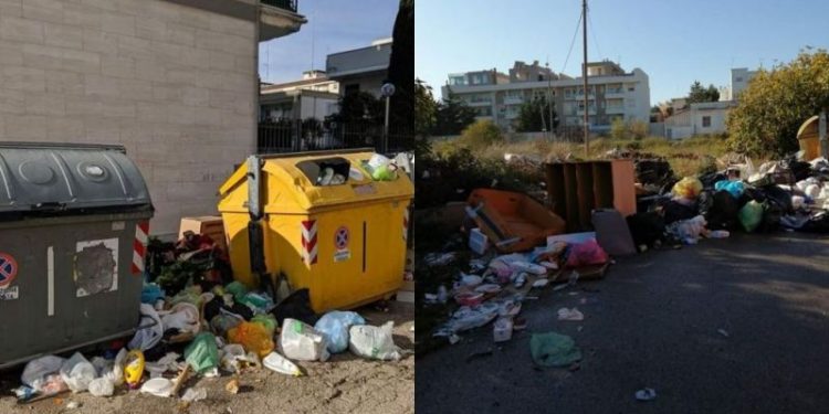 Bitonto, discarica a cielo aperto. Cumuli di immondizia in via Berlinguer e via delle Fornaci